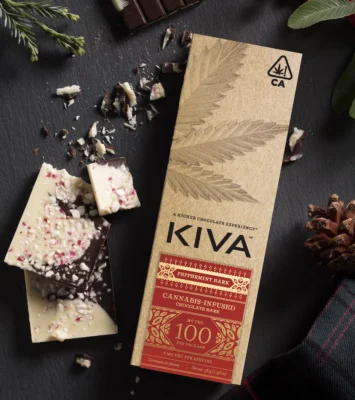 Buy Kiva Limited Edition Dark Chocolate Peppermint Bark Bar online